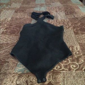 Woman’s knit cross cross top bodysuit